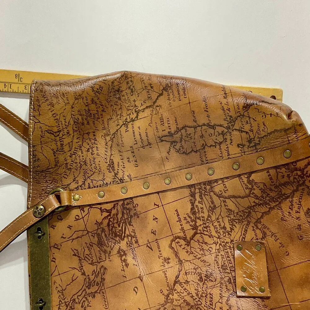 Patrica Nash Benvenuto Signature Map Collection Large Leather Purse Tote